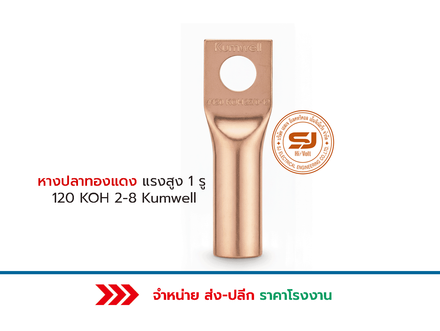 หางปลาทองแดงแรงสูง1รู-120 KOH-2-8-Kumwell